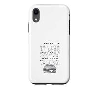 Custodia per iPhone XR Smash Burger Lover Cheeseburger alla griglia con parte superiore piatta