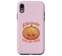 Custodia per iPhone XR Smashin' The Bad Vibes Zucca Kawaii Carino Divertente