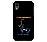Custodia per iPhone XR Smettila di pensare troppo non è così profondo sarcastico minimalista