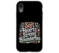 Custodia per iPhone XR Soft Hearts Strong Boundaries Forza emotiva |-