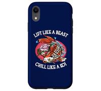 Custodia per iPhone XR Sollevare come una bestia Chill Like A Koi, divertente sollevamento pesi