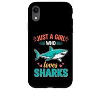 Custodia per iPhone XR Solo una ragazza che ama gli squali, l'oceano, la vita marina, Great White
