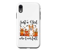 Custodia per iPhone XR Solo una ragazza che ama l'autunno Corgi Dog Pumpkin Cozy Autumn