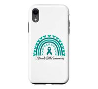 Custodia per iPhone XR Sostengo i sopravvissuti alla consapevolezza delle aggressioni sessuali Boho Rainbow