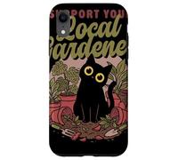 Custodia per iPhone XR Sostieni il tuo gatto amante delle piante botaniche del giardiniere locale