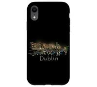 Custodia per iPhone XR Souvenir da viaggio con la notte di Dublino, idea regalo panoramica della città