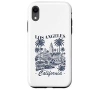 Custodia per iPhone XR Souvenir di viaggio minimalista con skyline della California di Los Angeles