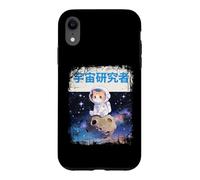 Custodia per iPhone XR Space Explorer Gatto giapponese in tuta spaziale su asteroide