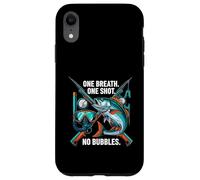 Custodia per iPhone XR Spearfishing One Breath One Shot No Bubbles Diver