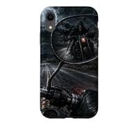 Custodia per iPhone XR Specchietto retrovisore per motociclista Grim Reaper Horror