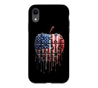 Custodia per iPhone XR Speciale Ed Educazione Insegnante Bandiera Americana USA Drip Graffiti