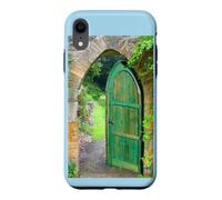 Custodia per iPhone XR Stampa ad arco in pietra Cottagecore, decoro Fantasy Cottage