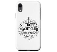 Custodia per iPhone XR Stampa nera vintage di St. Tropez Yacht Club