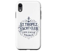 Custodia per iPhone XR Stampa vintage di St. Tropez Yacht Club Navy