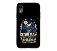 Custodia per iPhone XR Star Map After Dark Telescopio Luna