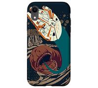 Custodia per iPhone XR Star Wars Millennium Falcon Escapes Space Slug Blu Navy
