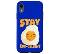 Custodia per iPhone XR Stay Egg, grazioso design Kawaii a forma di uovo fritto