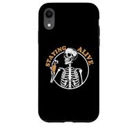 Custodia per iPhone XR Staying Alive Skeleton Drink Coffee Baristas Coffee Lover