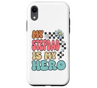 Custodia per iPhone XR Stepdad Hero Cute Retro Floral Fathers Day Appreciation