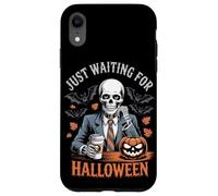 Custodia per iPhone XR Sto solo aspettando Halloween Funny Skeleton Pumpkin Humor