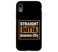 Custodia per iPhone XR Straight Outta Dawson City USA retrò invecchiato vintage humo