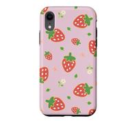 Custodia per iPhone XR Strawberry Floral Garden Cottagecore Aesthetic