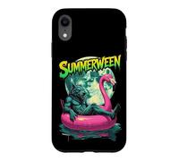 Custodia per iPhone XR Summerween Werewolf Retro Horror Beach Halloween in estate