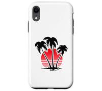 Custodia per iPhone XR Sunset Beach Palm Trees for Summer Vacation or Holidays
