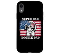 Custodia per iPhone XR Super Bad Doodle Papà doodle dorato labradoodle divertente cane papà