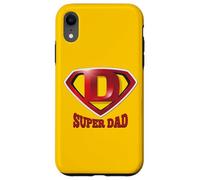 Custodia per iPhone XR Super Dad Shield Tee shirt, Happy Father's Day, Best Father