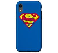 Custodia per iPhone XR Superman Classic yello & Red Logo Distressed