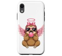 Custodia per iPhone XR Sweet Valentine's Day Sloth Angel With Pink Wings