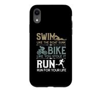 Custodia per iPhone XR Swim Bike Run Cooles - Bicicletta da triathlon
