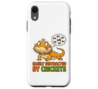 Custodia per iPhone XR T-shirt divertente con drago barbuto distratto da crickets
