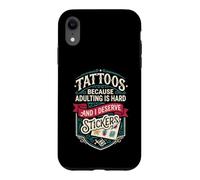 Custodia per iPhone XR tattoos because adulting is hard and i deserve stickers