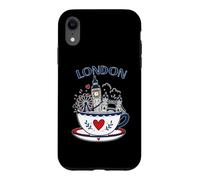 Custodia per iPhone XR Tazza da tè Londra Big Ben Regno Unito carino souvenir da viaggio