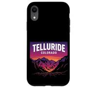 Custodia per iPhone XR Telluride Colorado Retro Montagna Tramonto