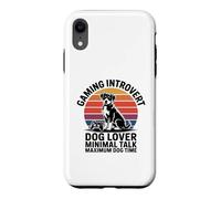 Custodia per iPhone XR Tempo di gioco introverso cane conversazione minima Tempo massimo del cane