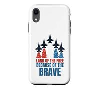 Custodia per iPhone XR Terra dei liberi a causa dei coraggiosi