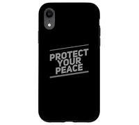 Custodia per iPhone XR Testo umoristico divertente per persone divertente proteggere la pace