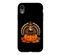 Custodia per iPhone XR Thanksgiving Turkey Gamer Pumpkin Boys Kids Teens Gaming