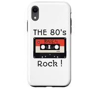 Custodia per iPhone XR The 80's Rock - Nastro a cassetta per camicia, stampa nera