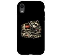 Custodia per iPhone XR The Eternal Debugger Divertente Trash Panda IT Programmatore Raccoon