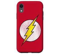 Custodia per iPhone XR The Flash Logo Distressed White & Yellow