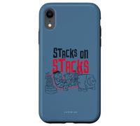 Custodia per iPhone XR The Flintstones Fred Barney Stacks on Stacks