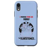 Custodia per iPhone XR The Flintstones Fred Wilma Modern Stone Age Car