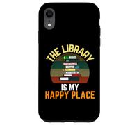 Custodia per iPhone XR The Library Is My Happy Place - Lettore vintage per bibliotecari retrò