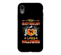 Custodia per iPhone XR This Crazy Dog Lady American Foxhound Loves Halloween