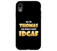 Custodia per iPhone XR Thomas Costume IDGAF Funny Meme Halloween Tom Costume Thomas
