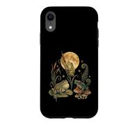 Custodia per iPhone XR Three Frogs Moon Vintage Amphibian Cottagecore Art